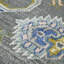 Tapis oriental en laine noué à la main gris / brun / bleu Hillard-53153103
