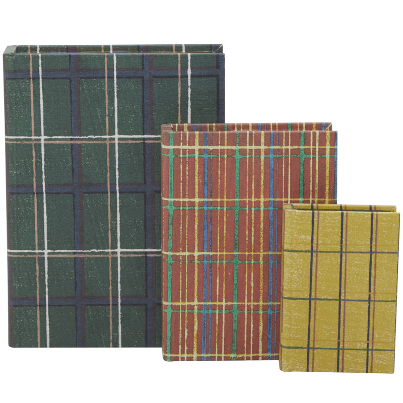 Boîte à livres traditionnelle 3 pièces Cortland, Vert / Rouge / Jaune