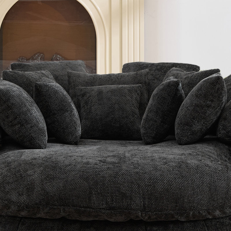 Canapé pour fauteuil de salon Eyre, Noir