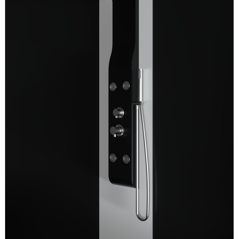 Hydromassage Shower Tower Panel, Black