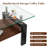 Crystal-clear Modern Coffee Table: Rectangular Tempered Glass Top With Mdf Layer | Transparent Elegance For Living Spaces