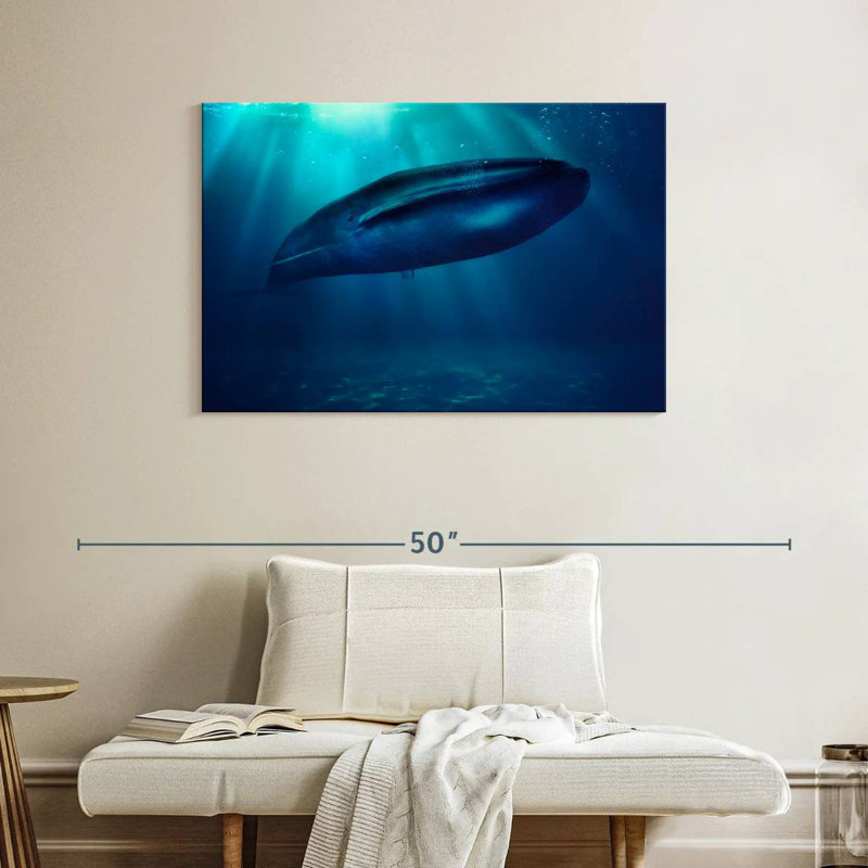 Brampt Blue Whale Underwater, 26'' H x 39'' W