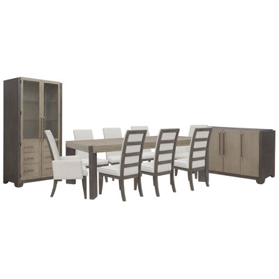 Table de salle à manger Inzillo Leg avec 6 chaises d'appoint rembourrées