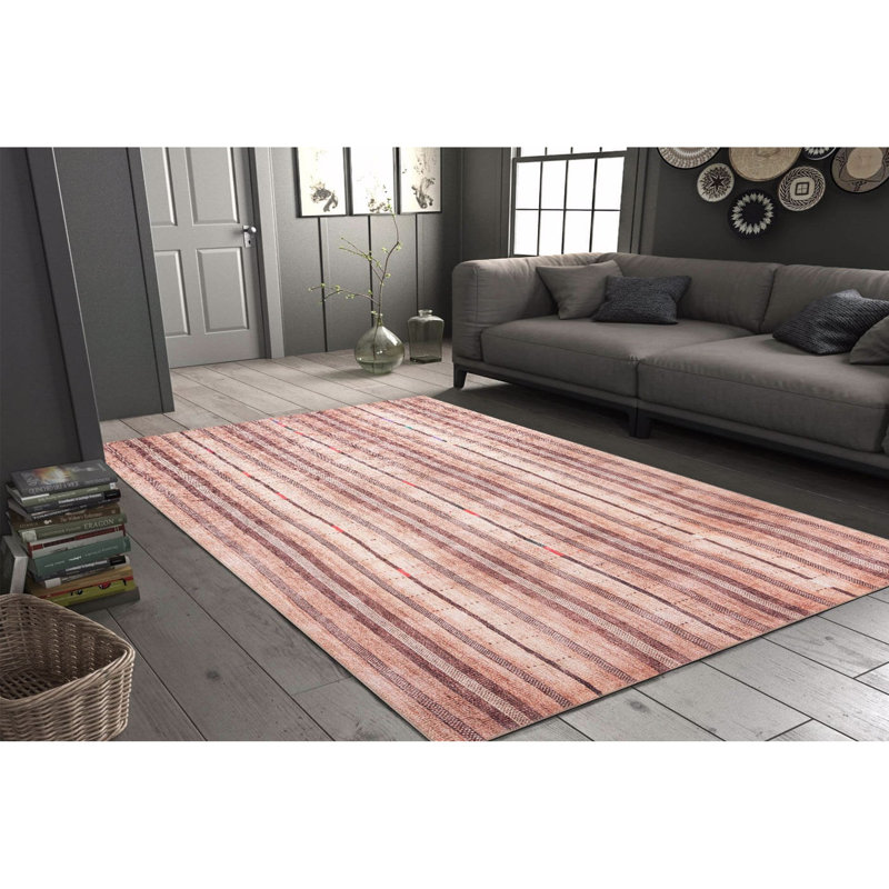Luxurious Machine Washable Carpet, 100% Polyester, 7.5 x 10.8 Feet | Pile Height: 0.2 Inches, 1850 g/m² | Recycled Poly Cotton Underside, Easy Care, Perfect for Living Room & Bedroom, Soft & Durable Design