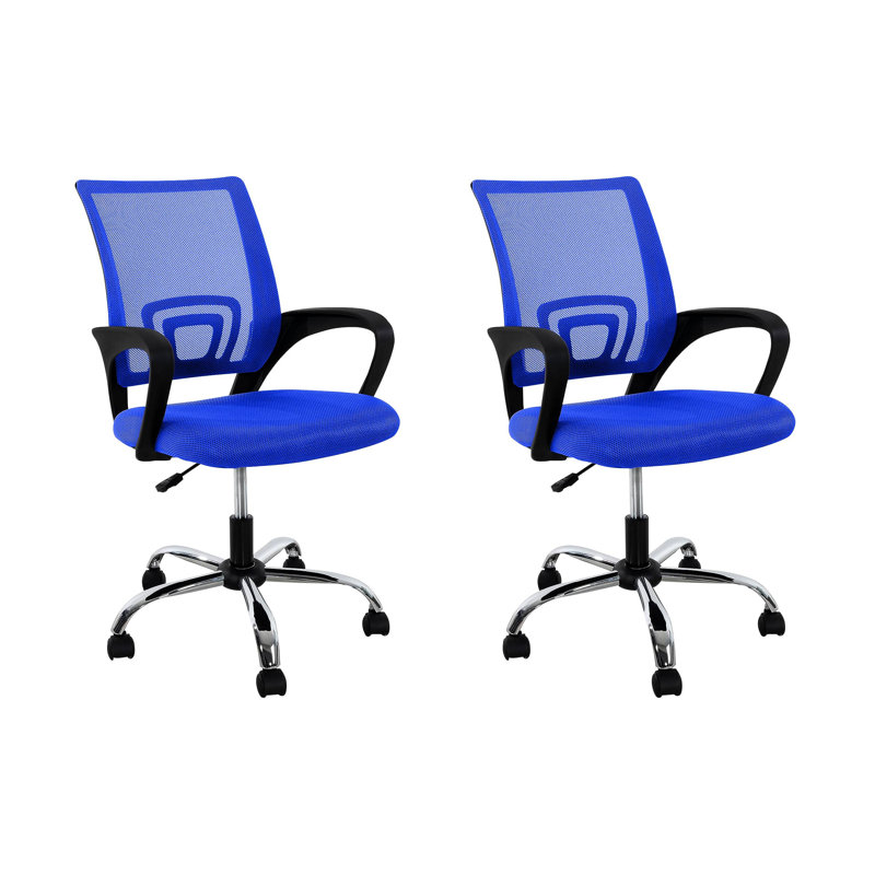 Kaibella Ergonomic Office Chair,  Height Adjustable Desk Chair, Mesh Home office Chair- Pair of 2, Blue