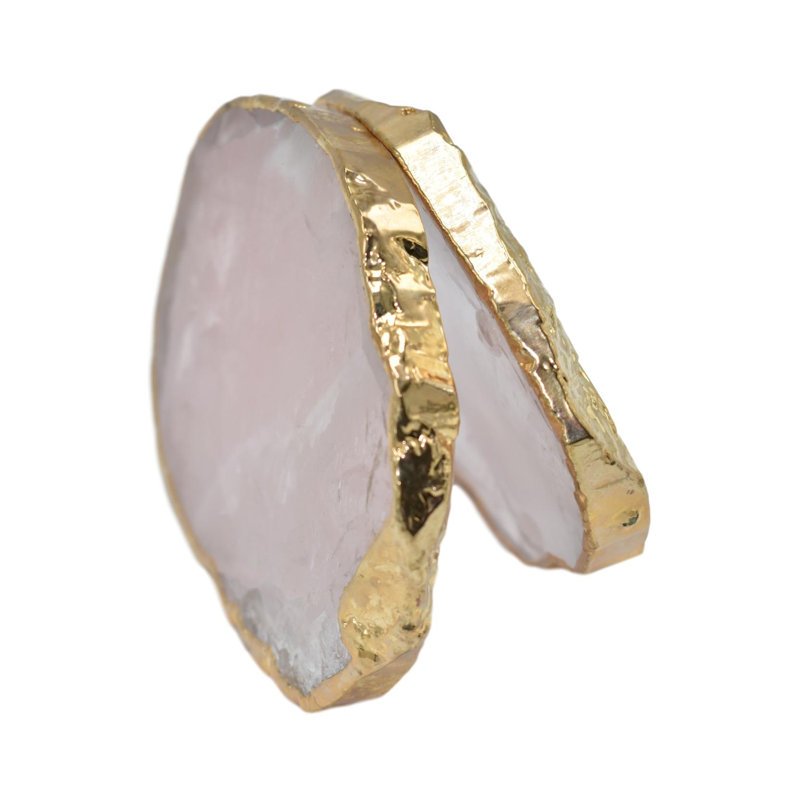 Sous-verres avec galvanoplastie, Rose