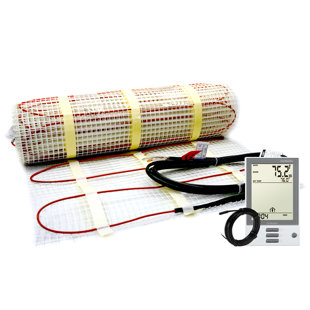 Floor Heating Mat 20 Sq. ft Electric Radiant In-Floor Heated Warm System  with Digital Floor Sensing Thermostat