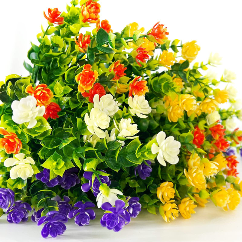 Arrangement floral fleurs de jasmin artificielles, Orange