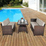 6 - Person Patio Conversation Sets with Cushions