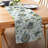 Delyth Handmade Floral Table Runner Jaco Blue Polyester Dining Table Runner for Luxurious Table Decor