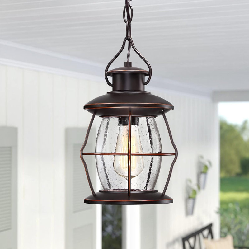 Luminaire suspendu d'extérieur 12,25 po câblé