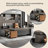 94.49"Modern Luxury Brown L-Shaped Solid Wood Office Desk-1661209899