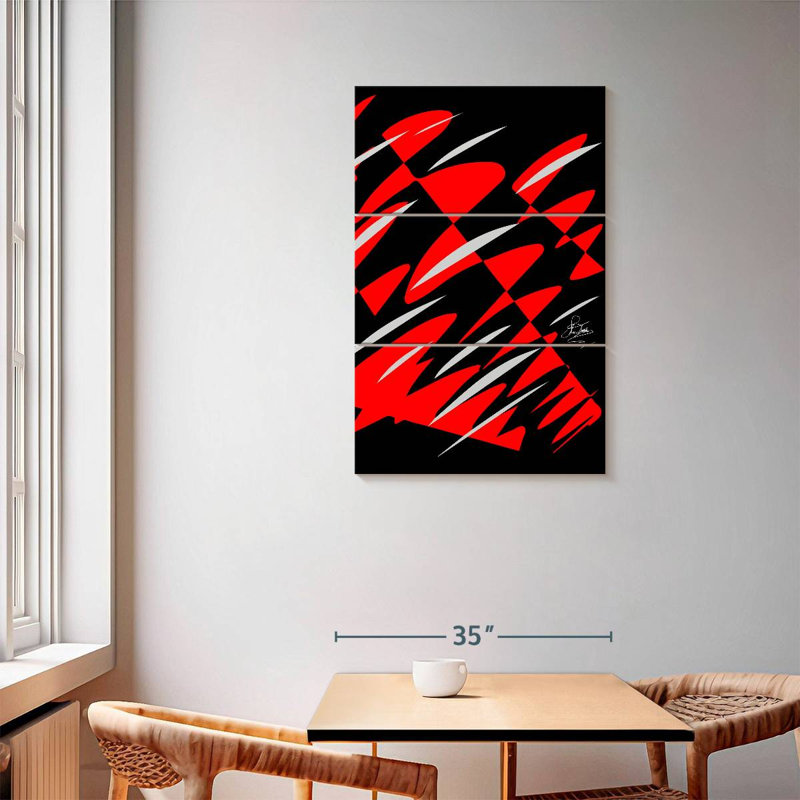 Avery Reflections Red, 57" H x 36" W