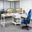 Double poste de travail, bureau d'ordinateur avec rangement spacieux et conception multifonctionnelle pour la maison ou le bureau