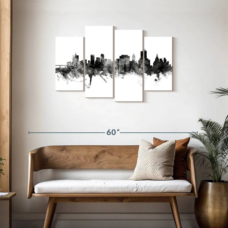 Keesha Tulsa Oklahoma Skyline IV, 27" H x 43" W