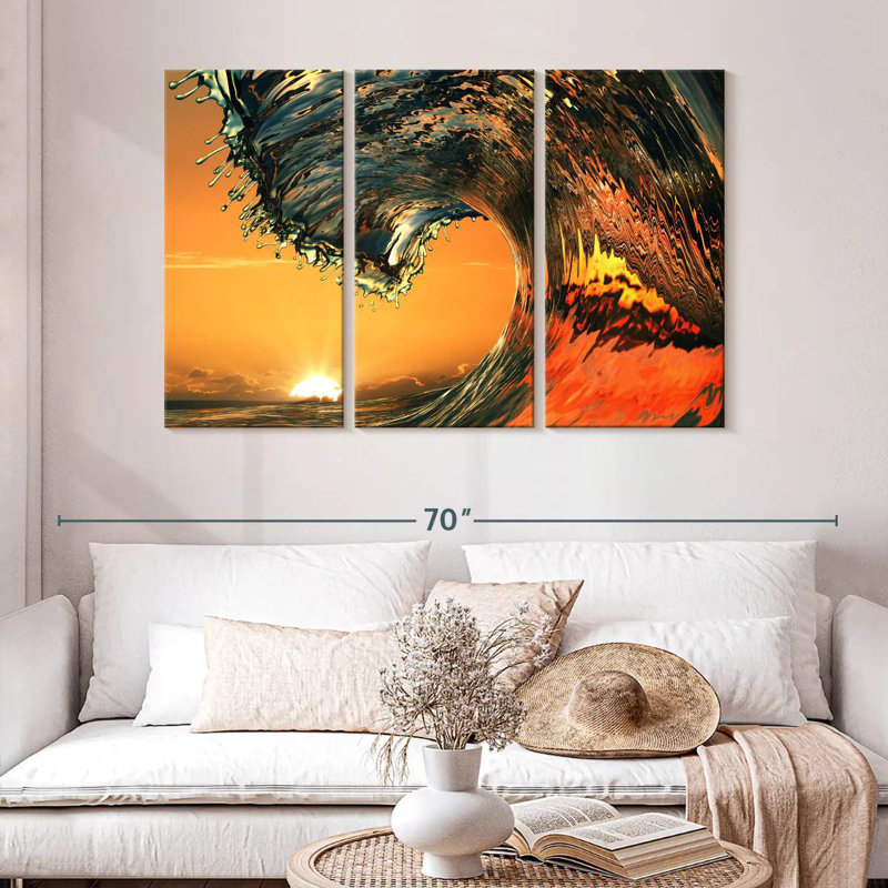 Grande vague tropicale Gillard, H 32 po x l 50 po
