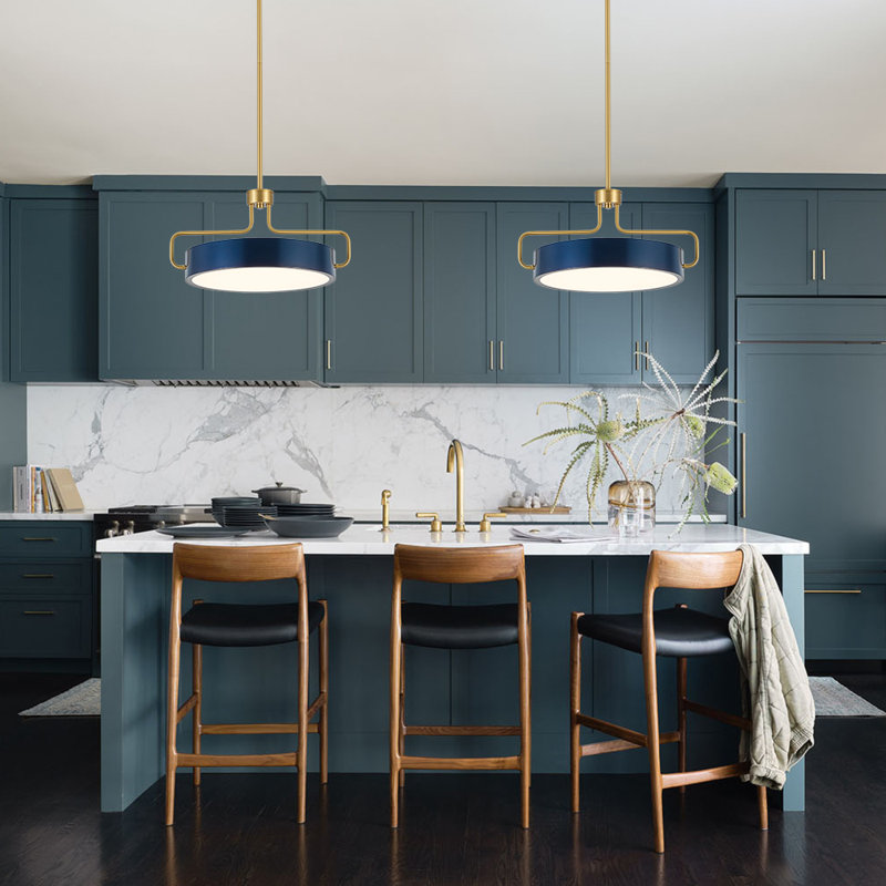 Minimalist Flush-Mount Round Dimmable LED Pendant