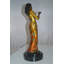 Biyanka Girl Playing the violin Bronze Statue -  Size: 10"L x 7"W x 19"H.
