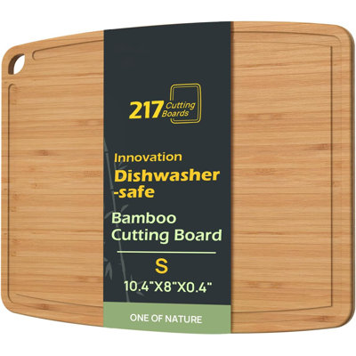 Dishwasher Safe Carbonized Bamboo Cutting Board – Wooden Chopping Board With Juice Groove, Lightweight & Durable For Kitchen, Charcuterie, Fruits & Vegetables
