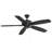 52" Arballo 5 - Blade Standard Ceiling Fan in Matte Black with Pull Chain-1244741349