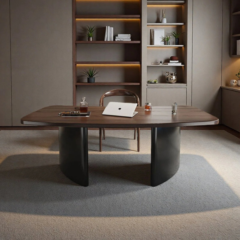 Bureau de style nordique sur mesure, H 29,53 po x l 78,74 po x P 31,5 po