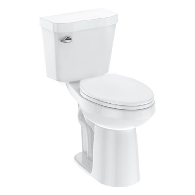 Toilette allongée deux pièces, toilette 21 po pour salle de bain avec siège à fermeture en douceur