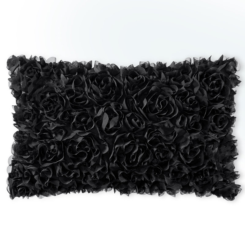 Microsuede Throw Pillow, Black
