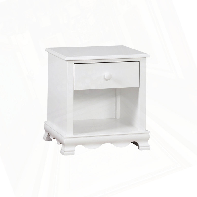 Table de chevet contemporaine blanche