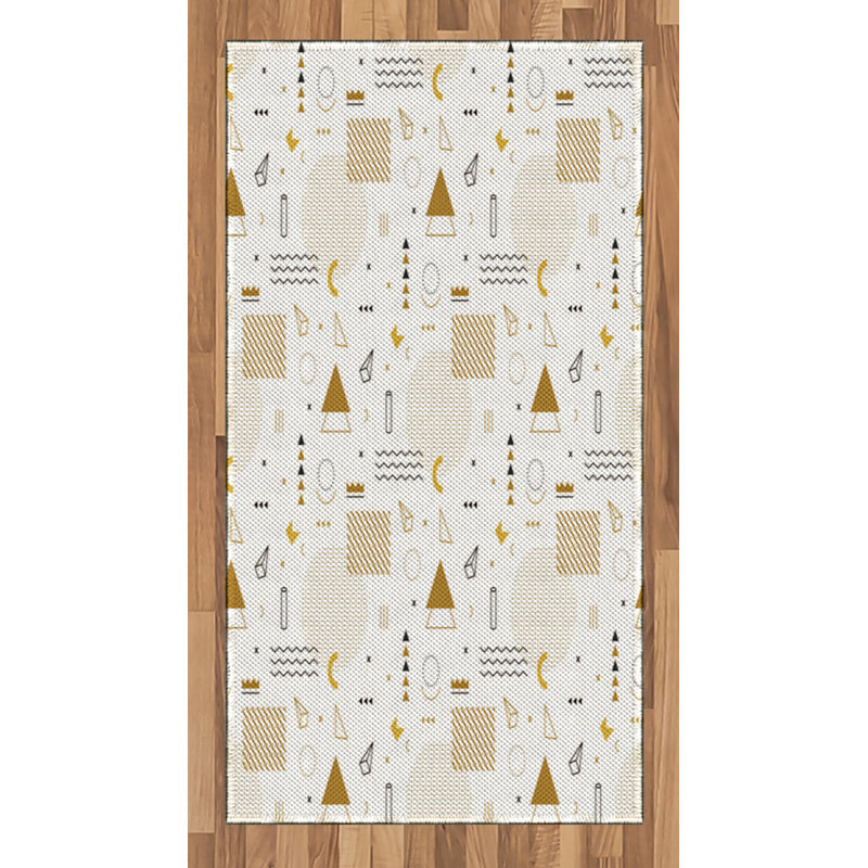 Indie High Density Long Fiber Poly Threads Decorative Area Rug Carpet, Rectangle 2'7" x 5'