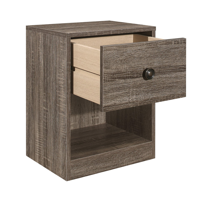 Table de chevet 1 tiroir Hoch, Gris