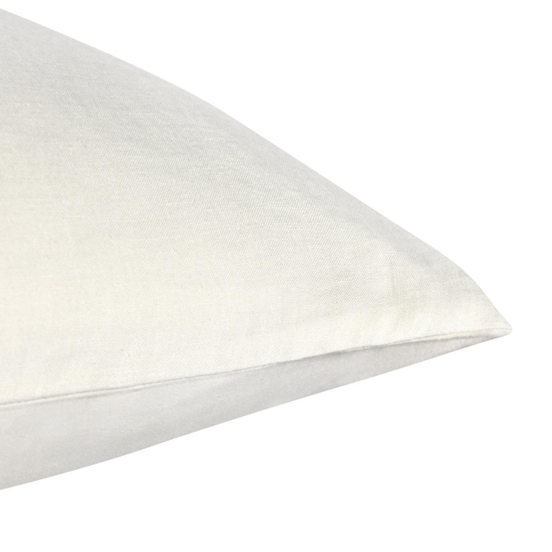 Paloma Hemp Fabric Ochre Amber Standard Sham, King, Ivory