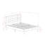 Ensemble de lit plateforme grand 3 pièces avec 1 lit plateforme et 2 tables de bout - Fabrication fiable et robuste - Tissu en lin beige brume-950632070-950632065