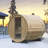 2-Person Canada Red Cedar Outdoor Barrel Sauna with View Window,Electric Heater,Sauna Starter Kit-96914295