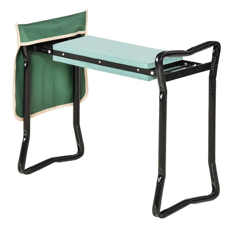 Siège de jardin pliant - Rembourrage confortable et pochette latérale inclus, se plie facilement pour le rangement et le travail