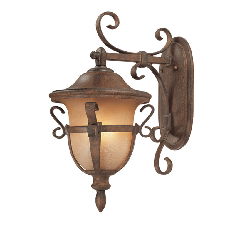 Applique murale d'extérieur 3 LT Tudor Kalco, Noyer