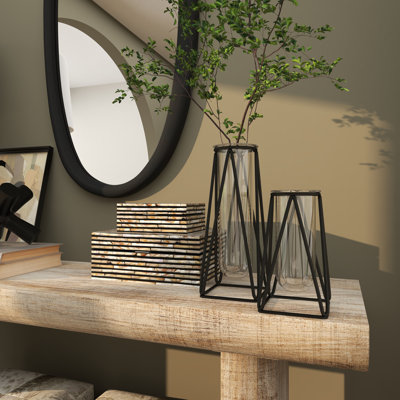 Ensemble de 2 vases de table Black Latony