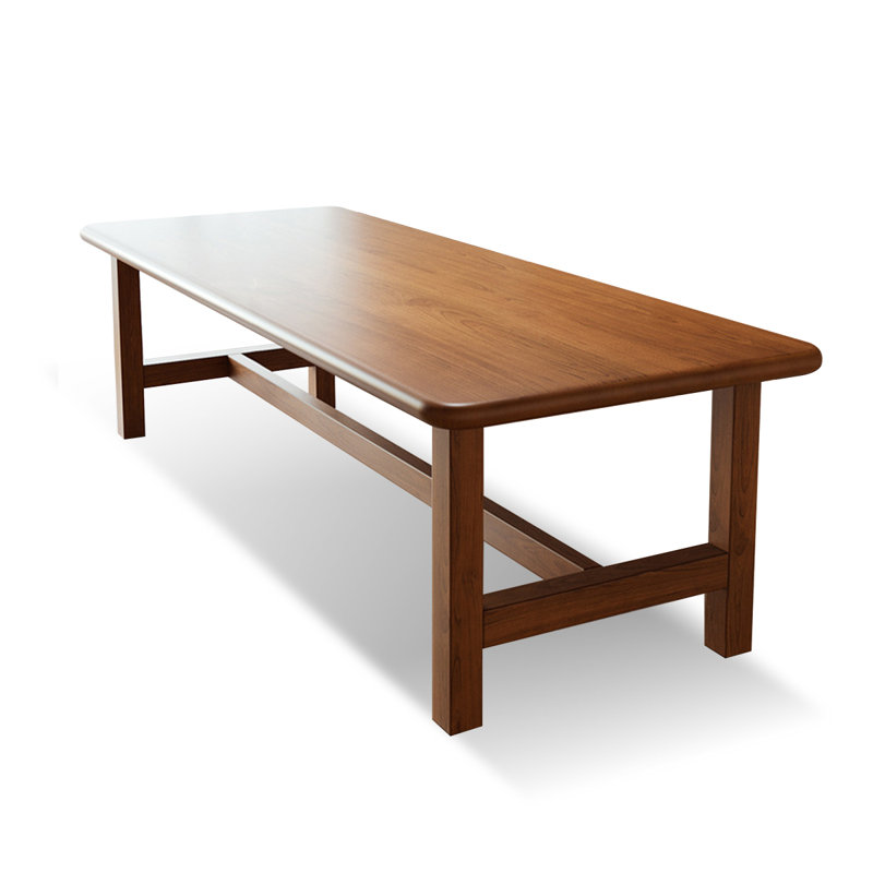 Table de salle à manger brune, H 29,53 po x L 70,87 po x l 31,5 po