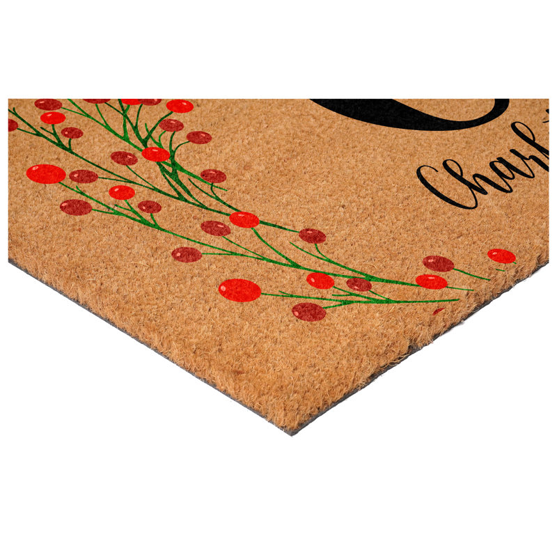 Paillasson baies de Noël personnalisées, lettre G, L 17 po x L 29 po