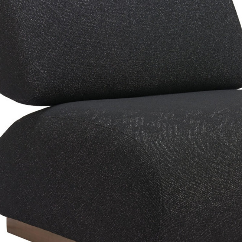 Chaise d'appoint rembourrée 34 po en tissu noir et bronze