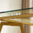70.9 - Inch Rectangular Gold Glass Dining Table, Suitable For Family Meals, And Minimal Maintenance Gatherings, Quick Assembly, Low Cost