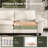 88" Modular Sectional Loveseat Couches For Living Room, 3-seater Deep Seat Sofa With Ottoman-1915296876