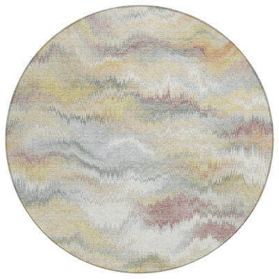 Machine Washable Indoor/Outdoor London ACN2258 Swirls Rug