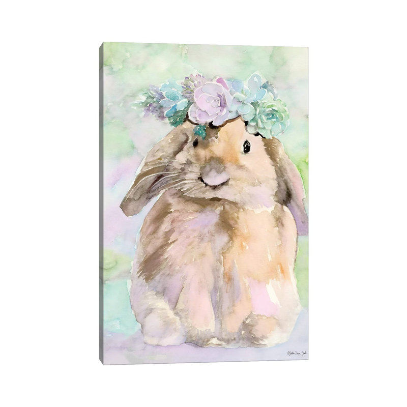 Bunny Bella - Painting on Canvas, 152.4cm H x 101.6cm W x 3.81cm D, Wrapped Canvas