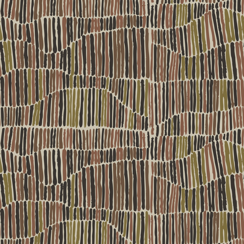Papier peint jamaïcain, Auto-adhésif, Olive cacao, Paper