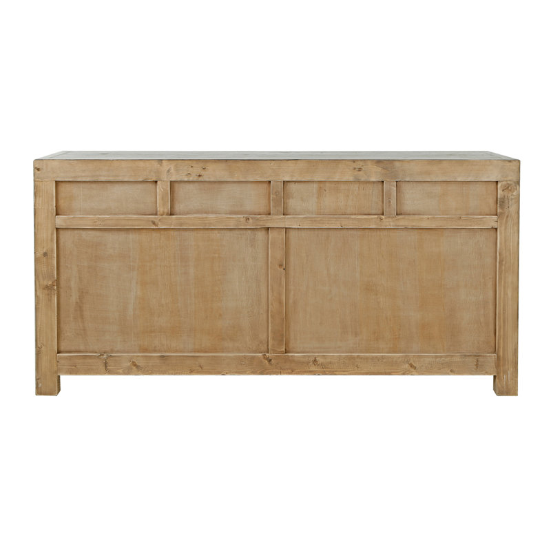 72 in. W Solid Wood Sideboard, Gray Wash