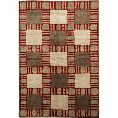 Tapis rouge noué à la main de haute qualité