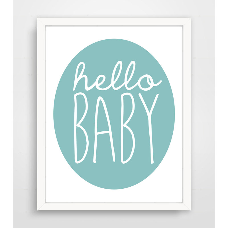«Hello Baby», impression sur papier, H 20 po x l 16 po