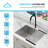 KBFmore Single Bowl Tight Radius Stainless Steel Kitchen Sink, 4 Pcs Sink Gadgets-89710313-89710317