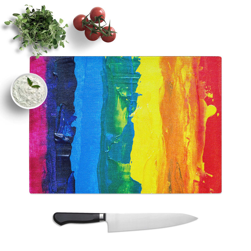 Tempered Glass Art Painting Vol.267 Chopping Board, 39 cm W x 28.5 cm L