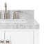 Ariel Cambridge 36 po Meuble-lavabo décalé à droite avec 2 po Comptoir en marbre de Carrare-105903767